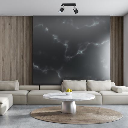 JOKER Spotlight 2xGU10/25W/230V Black/Polished Chrome