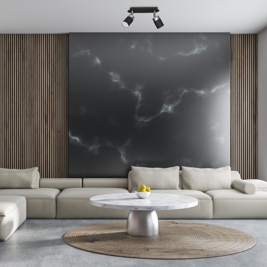 JOKER Spotlight 2xGU10/25W/230V Black/Polished Chrome