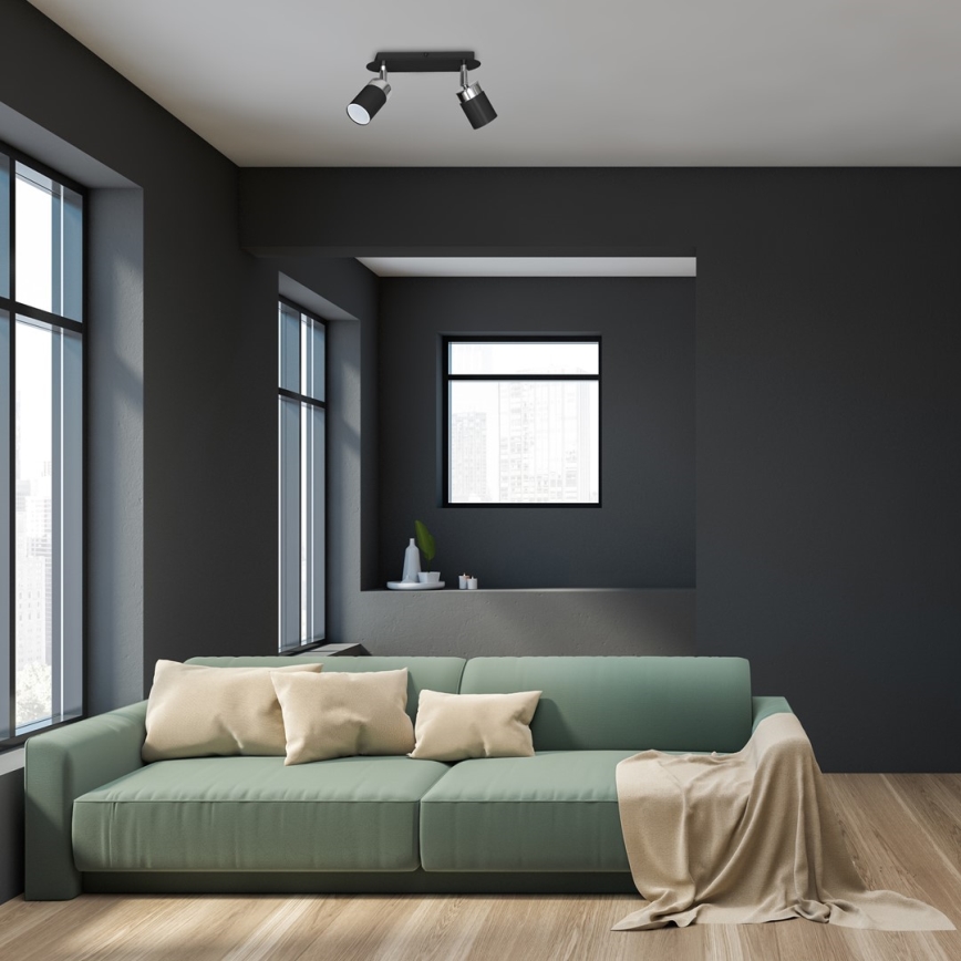 JOKER Spotlight 2xGU10/25W/230V Black/Polished Chrome