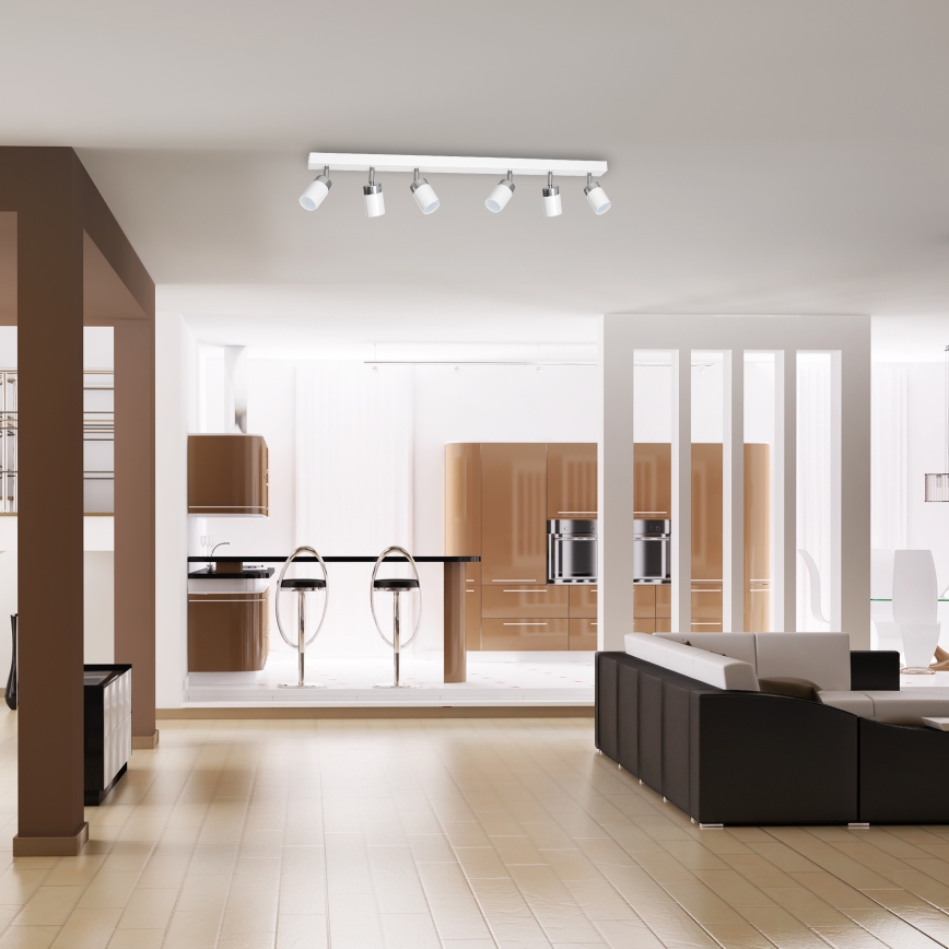 JOKER Spotlight 6xGU10/25W/230V White/Polished Chrome