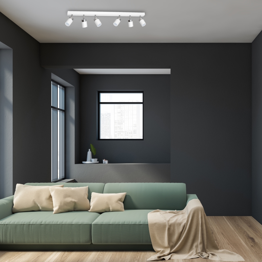 JOKER Spotlight 6xGU10/25W/230V White/Polished Chrome