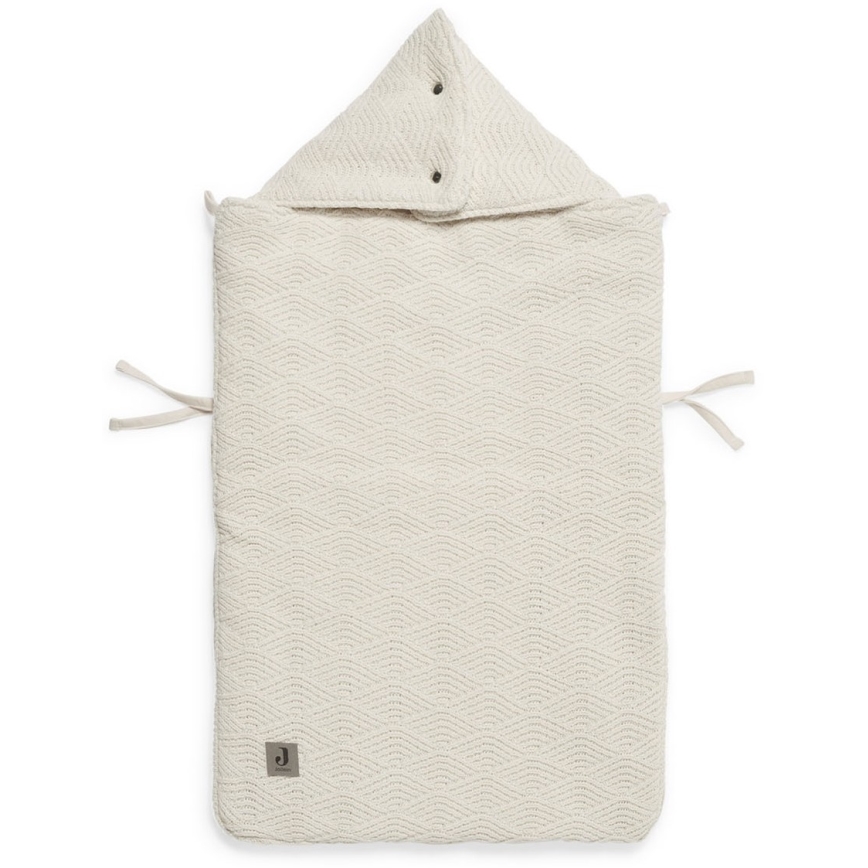 Jollein - Car seat sack RIVER KNIT 42x82 cm Cream White