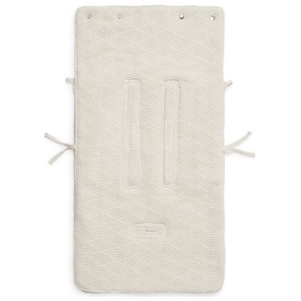 Jollein - Car seat sack RIVER KNIT 42x82 cm Cream White