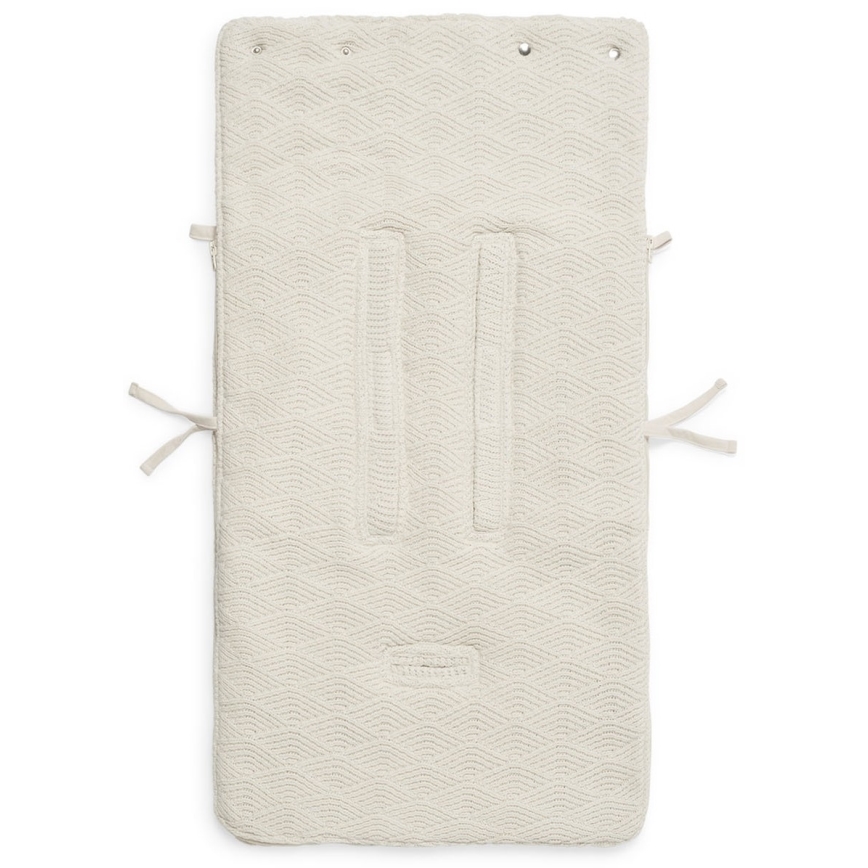 Jollein - Car seat sack RIVER KNIT 42x82 cm Cream White
