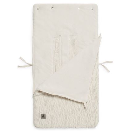 Jollein - Car seat sack RIVER KNIT 42x82 cm Cream White
