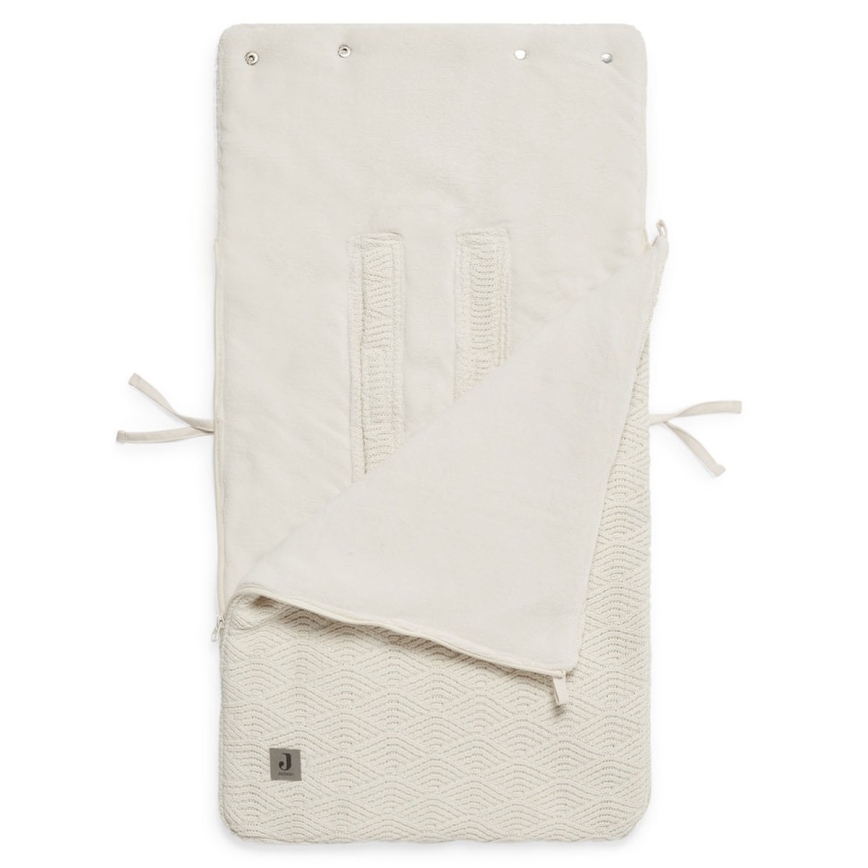 Jollein - Car seat sack RIVER KNIT 42x82 cm Cream White