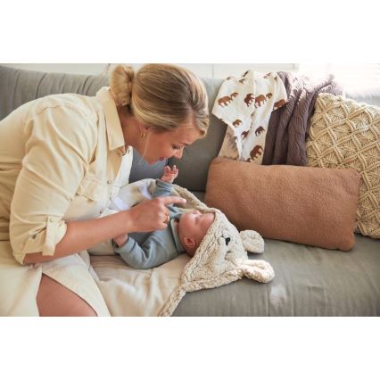 Jollein - Swaddle blanket fleece Bunny 100x105 cm Nougat