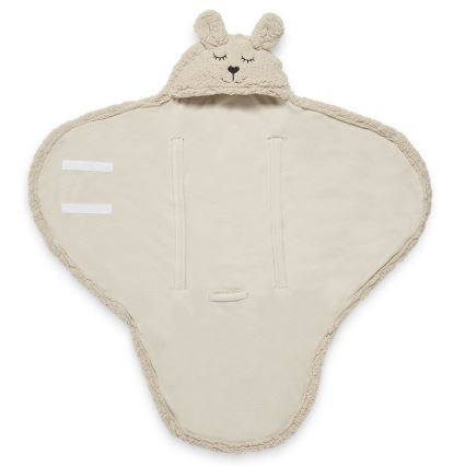 Jollein - Swaddle blanket fleece Bunny 100x105 cm Nougat