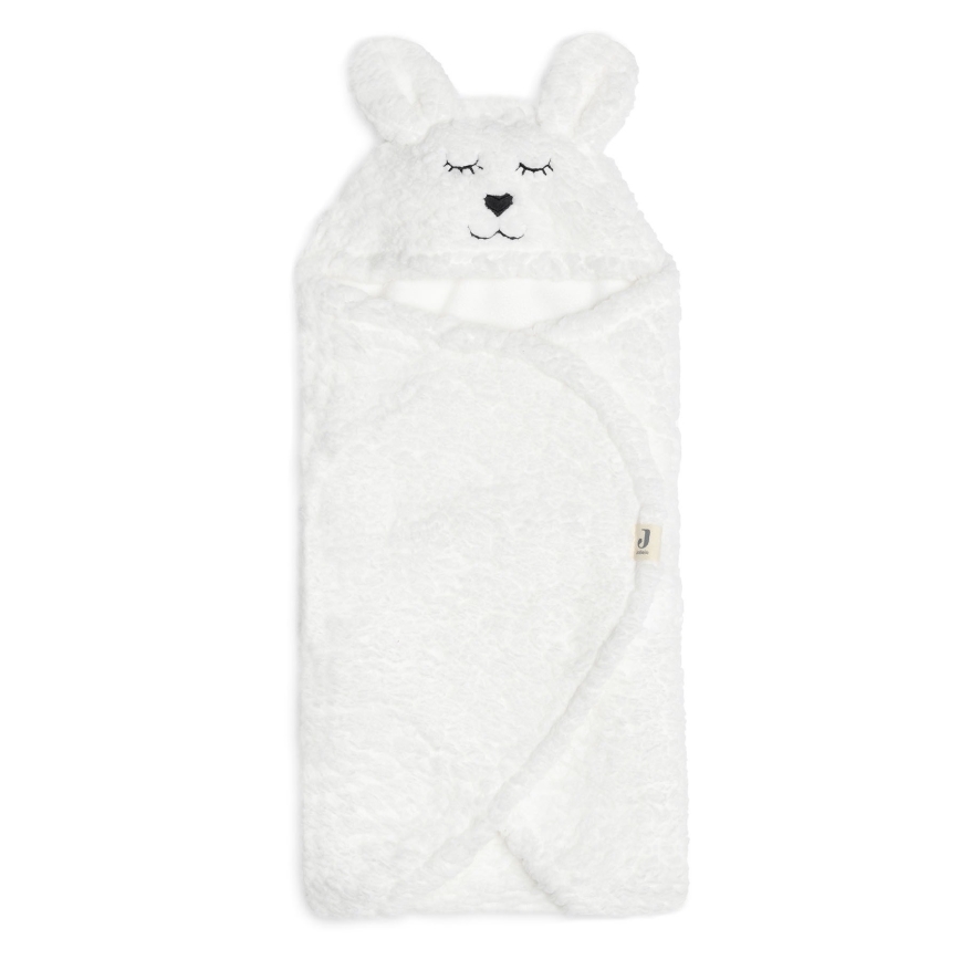 Jollein - Swaddle blanket fleece Bunny 100x105 cm Snow White