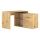 JULES writing desk with drawers and reversible left/right corner, artisan oak