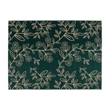 JUNGLE Outdoor Rug 80x160 cm, Green — Leaf Pattern