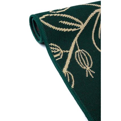 JUNGLE Outdoor Rug 80x160 cm, Green — Leaf Pattern