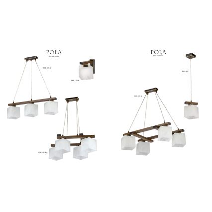 Jupiter 1091 - PO1 - Pendant chandelier POLA 1xE27/60W/230V