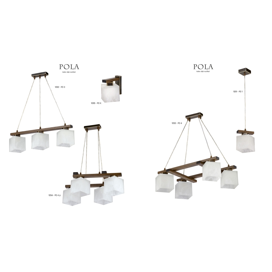Jupiter 1091 - PO1 - Pendant chandelier POLA 1xE27/60W/230V