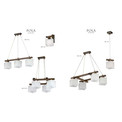 Jupiter 1092 - PO3 - Pendant chandelier POLA 3xE27/60W/230V