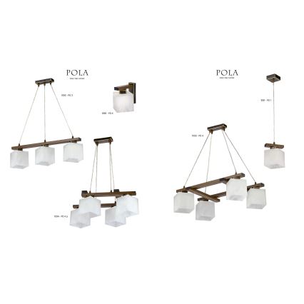 Jupiter 1093 - PO4 - Pendant chandelier POLA 4xE27/60W/230V
