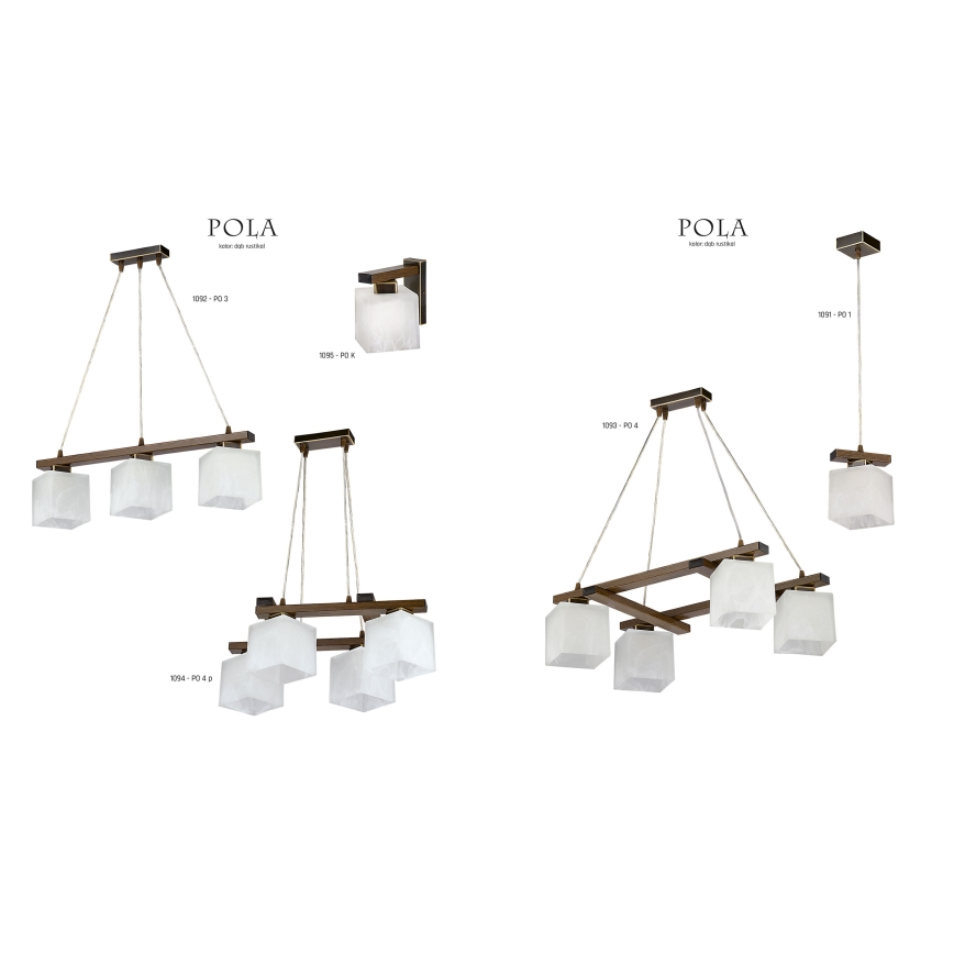 Jupiter 1093 - PO4 - Pendant chandelier POLA 4xE27/60W/230V