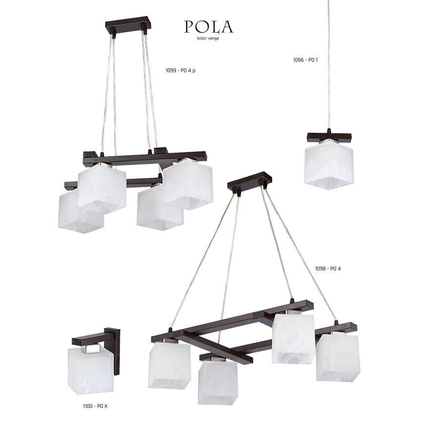 Jupiter 1096 - PO1 - Pendant chandelier POLA 1xE27/60W/230V