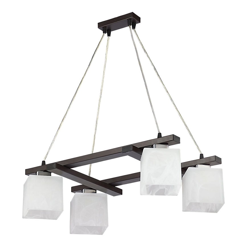 Jupiter 1098 - PO4 - Pendant chandelier POLA 4xE27/60W/230V wenge