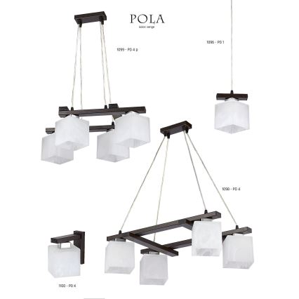 Jupiter 1098 - PO4 - Pendant chandelier POLA 4xE27/60W/230V