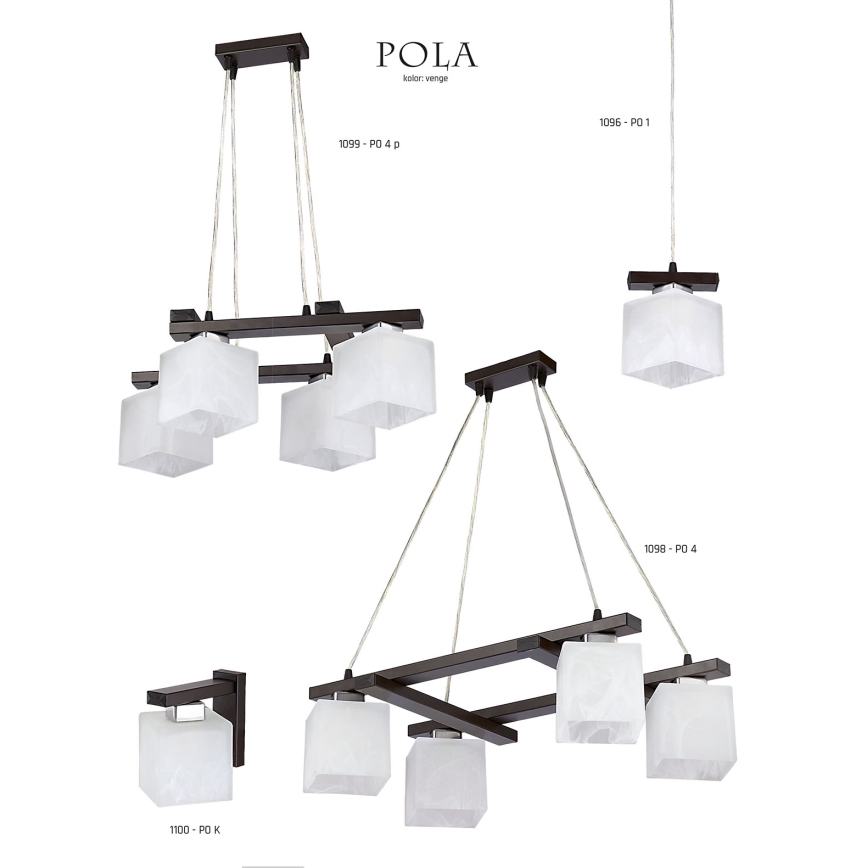 Jupiter 1098 - PO4 - Pendant chandelier POLA 4xE27/60W/230V