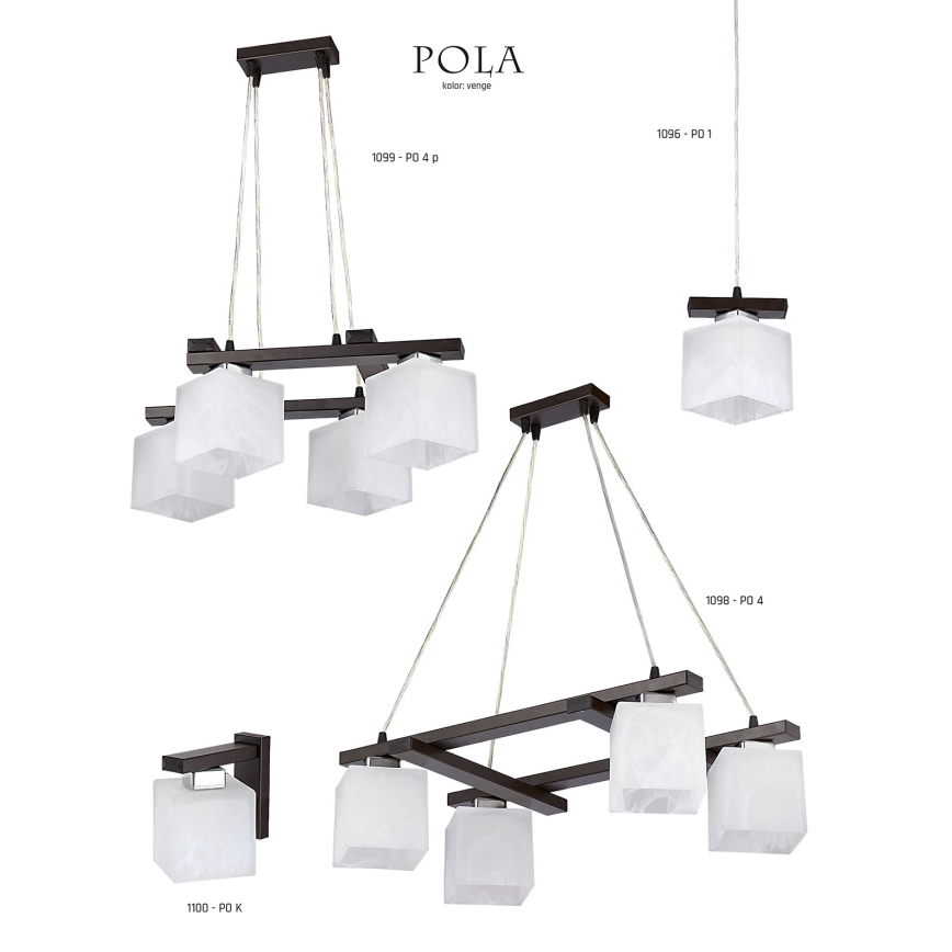 Jupiter 1099 - PO 4 p - Pendant chandelier POLA 4xE27/60W/230V