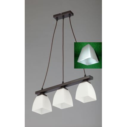 Jupiter 1111 - AB3 - Pendant chandelier ALBA 3xE27/60W/230V