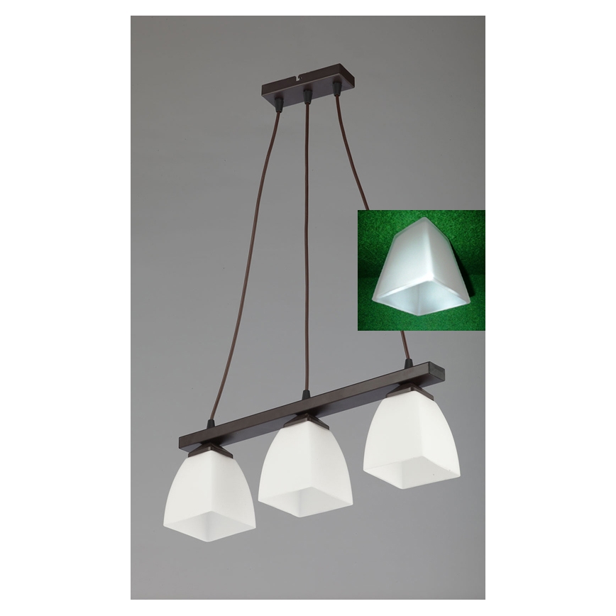 Jupiter 1111 - AB3 - Pendant chandelier ALBA 3xE27/60W/230V
