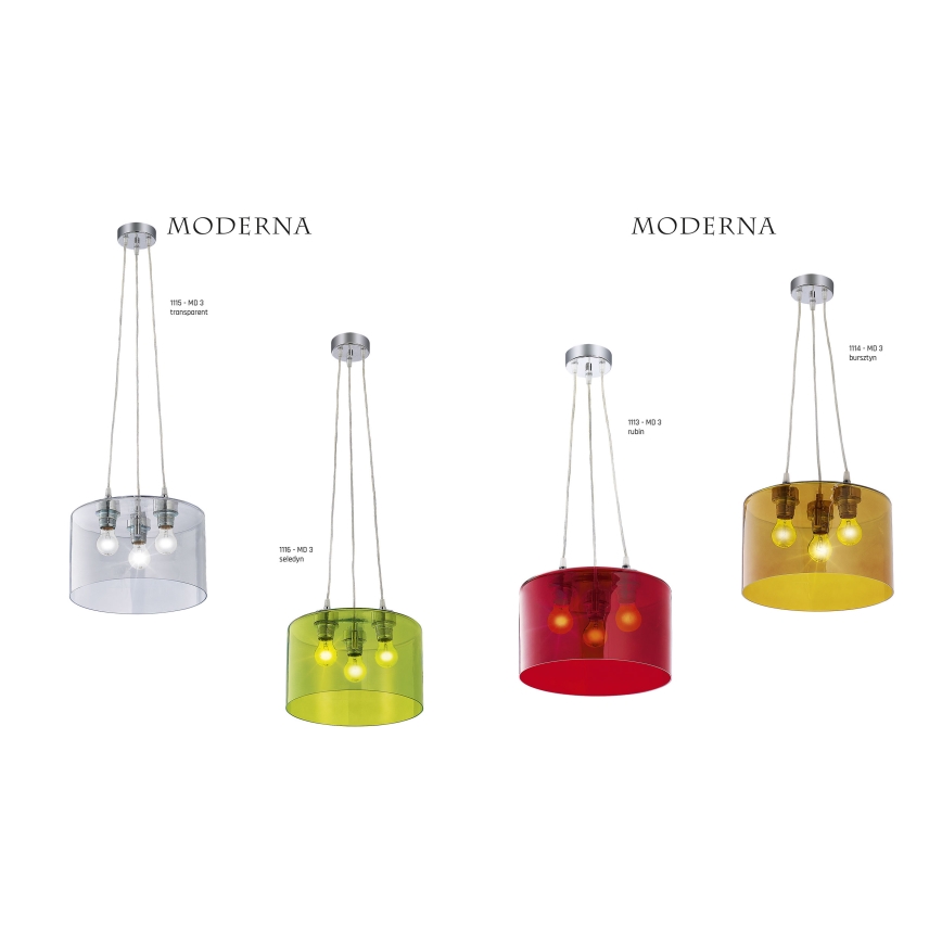 Jupiter 1113 - MD 3 - Pendant light MODERNA 3xE27/80W/230V