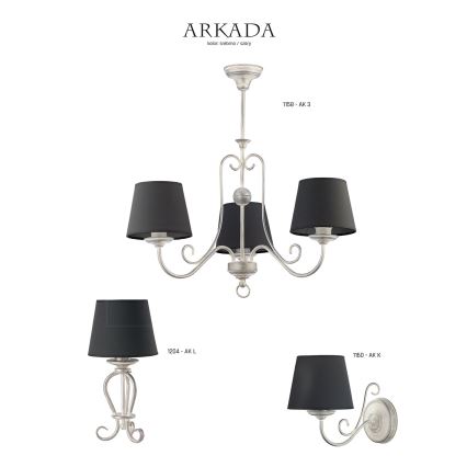 Jupiter 1158 - AK 3 - Pendant light ARKADA 3xE27/60W/230V