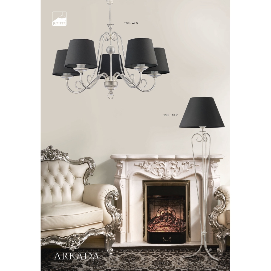 Jupiter 1159 - AK5 - Pendant light ARKADA 5xE27/60W/230V