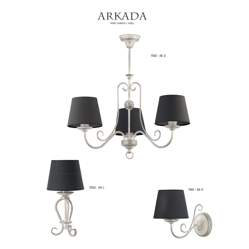 Jupiter 1159 - AK5 - Pendant light ARKADA 5xE27/60W/230V