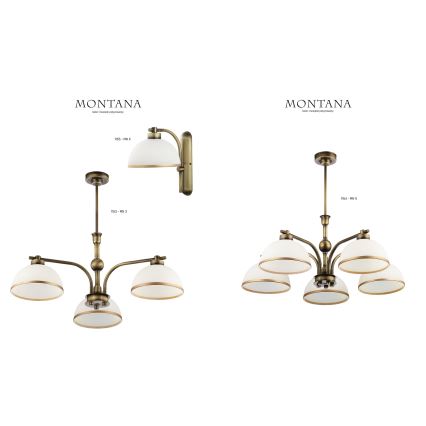 Jupiter 1163 - Pendant light MONTANA 3xE27/60W/230V