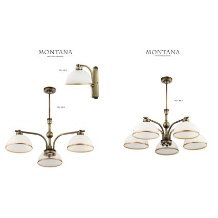 Jupiter 1164 - Pendant light MONTANA 5xE27/60W/230V