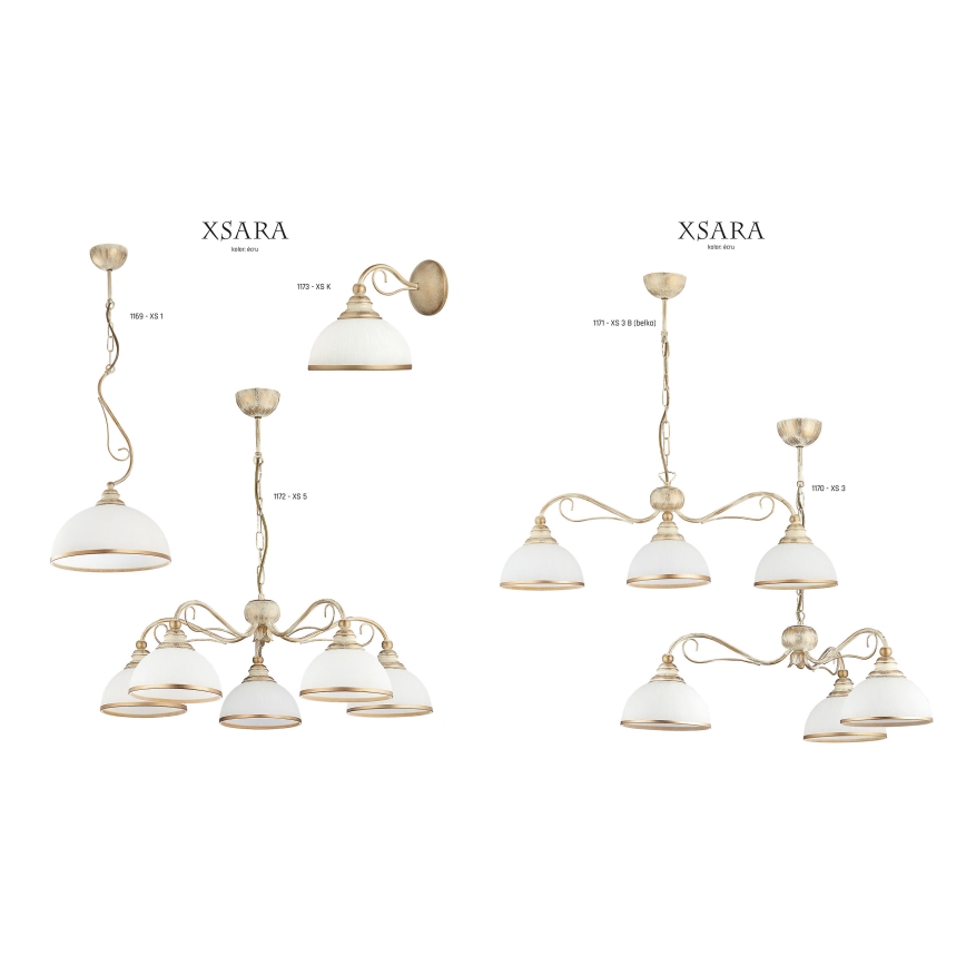 Jupiter 1172 - XS 5 - Pendant light XSARA 5xE27/60W/230V