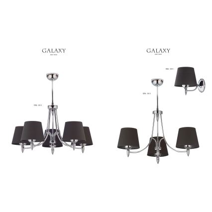 Jupiter 1254 - GX 3 - Chandelier on a pole GALAXY 3xE27/60W/230V