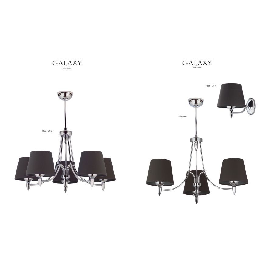 Jupiter 1254 - GX 3 - Chandelier on a pole GALAXY 3xE27/60W/230V
