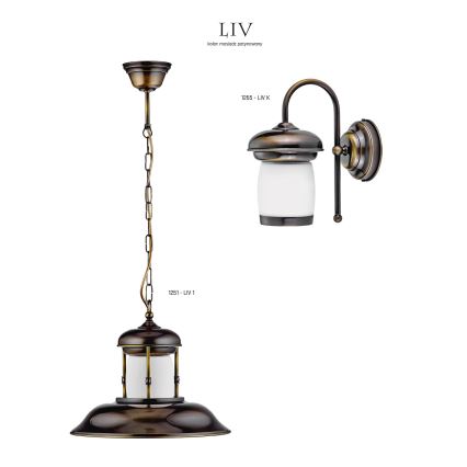 JUPITER 1265-LIVK - Wall light LIV 1xE27/60W patina