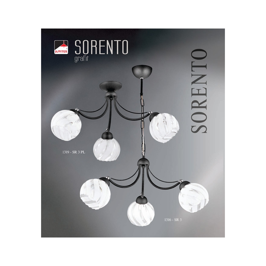 JUPITER 1316-SR3 - Pendant light SORENTO 3xE27/60W