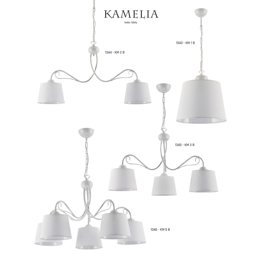 Jupiter 1345 - KM 3 B - Chandelier on a chain KAMELIA 3xE27/60W/230V