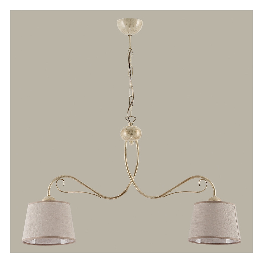 Jupiter 1352 - KM 2 E - Chandelier on a chain KAMELIA 2xE27/60W/230V