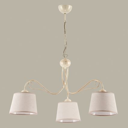 Jupiter 1353 - KM 3 E  - Chandelier on a chain KAMELIA 3xE27/60W/230V