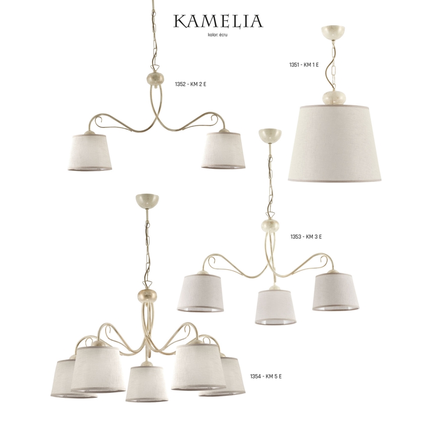 Jupiter 1353 - KM 3 E  - Chandelier on a chain KAMELIA 3xE27/60W/230V