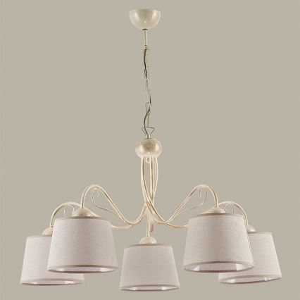 Jupiter 1354 - KM 5 E - Chandelier on a chain KAMELIA 5xE27/60W/230V