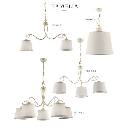 Jupiter 1354 - KM 5 E - Chandelier on a chain KAMELIA 5xE27/60W/230V