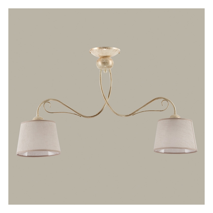 Jupiter 1356 - KM 2 PE - Ceiling light KAMELIA 2xE27/60W/230V