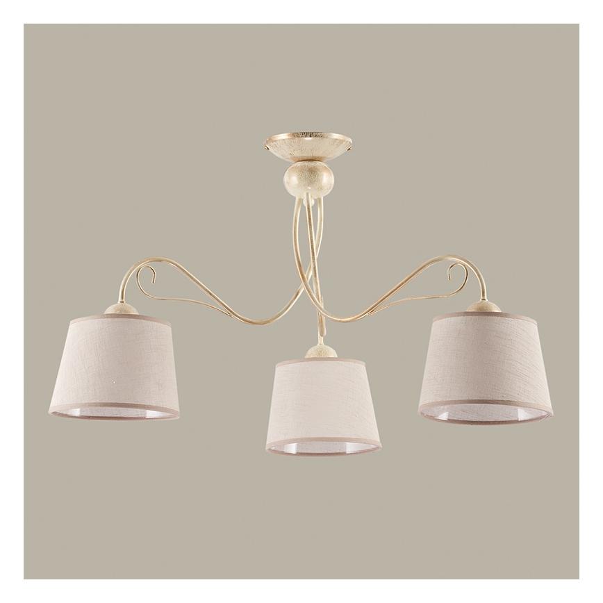 Jupiter 1357 - KM 3 PE - Ceiling light KAMELIA 3xE27/60W/230V