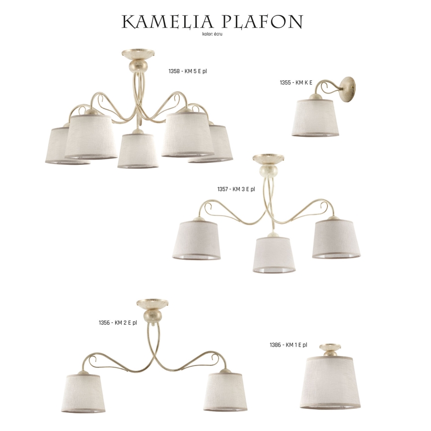 Jupiter 1357 - KM 3 PE - Ceiling light KAMELIA 3xE27/60W/230V