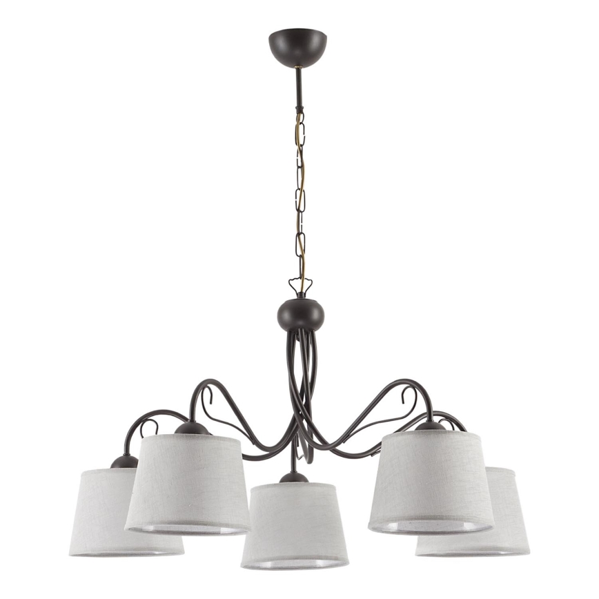 Jupiter 1362 - KM 5 V - Chandelier on a chain KAMELIA 5xE27/60W/230V