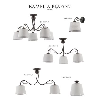 Jupiter 1366 - KM 5 PV - Ceiling light KAMELIA 5xE27/60W/230V